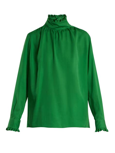 gucci blouse green|Women's Green Gucci Tops .